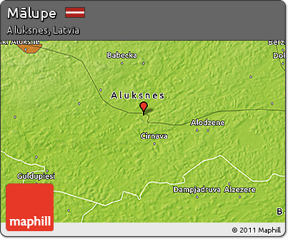 Physical 3D Map of Mālupe