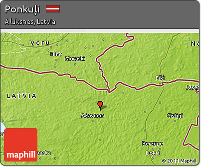 Physical 3D Map of Ponkuļi