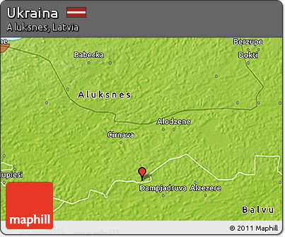 Physical 3D Map of Ukraina