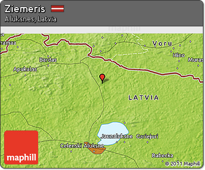 Physical 3D Map of Ziemeris