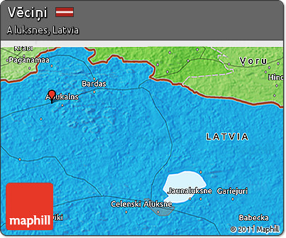 Political 3D Map of Vēciņi