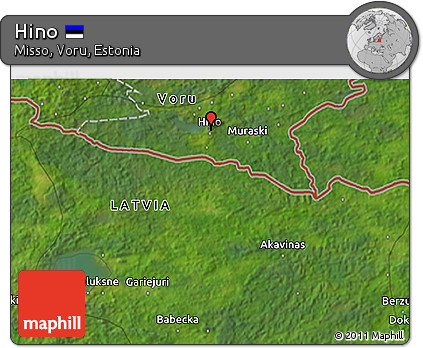 Satellite 3D Map of Hino