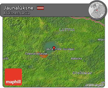 Satellite 3D Map of Jaunalūksne