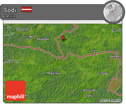 Satellite 3D Map of Šodi