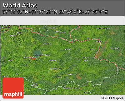 Satellite 3D Map of the Area around 57° 25' 7" N, 27° 16' 29" E