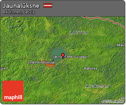 Satellite 3D Map of Jaunalūksne