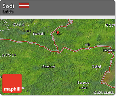 Satellite 3D Map of Šodi