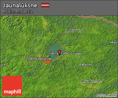 Satellite 3D Map of Jaunalūksne