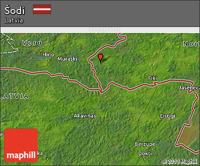 Satellite 3D Map of Šodi