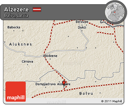 Shaded Relief 3D Map of Alzezere