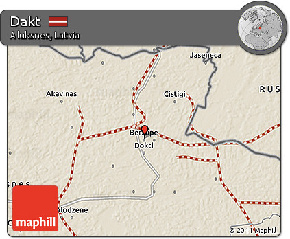 Shaded Relief 3D Map of Dakt