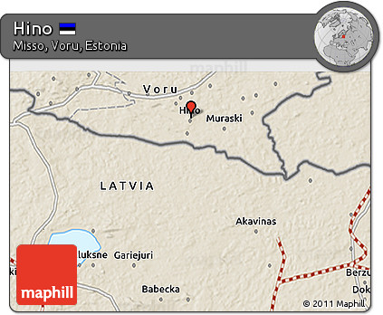 Shaded Relief 3D Map of Hino