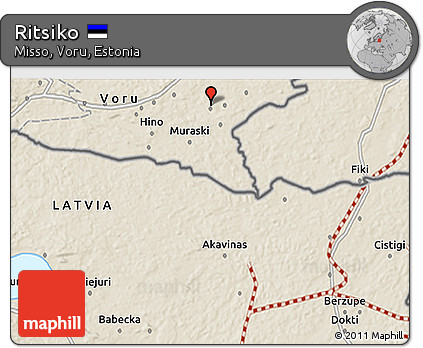 Shaded Relief 3D Map of Ritsiko