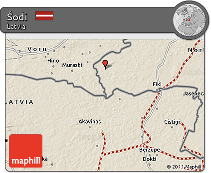Shaded Relief 3D Map of Šodi