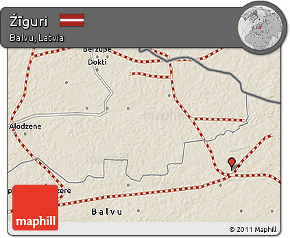 Shaded Relief 3D Map of Žīguri