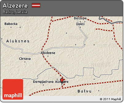 Shaded Relief 3D Map of Alzezere