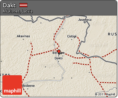 Shaded Relief 3D Map of Dakt