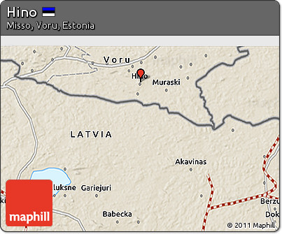 Shaded Relief 3D Map of Hino