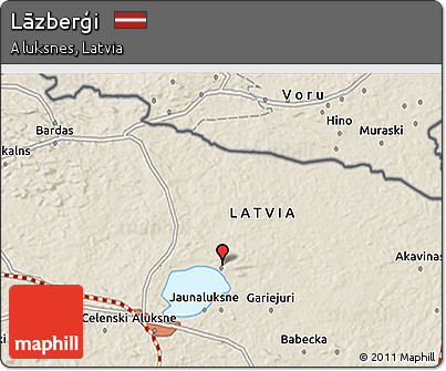 Shaded Relief 3D Map of Lāzberģi