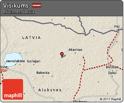 Shaded Relief 3D Map of Visikums