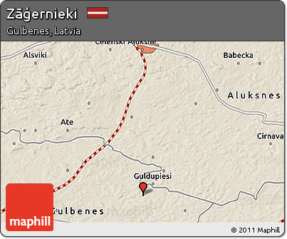 Shaded Relief 3D Map of Zāģernieki