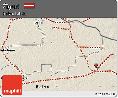 Shaded Relief 3D Map of Žīguri