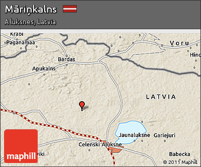 Shaded Relief 3D Map of Māriņkalns