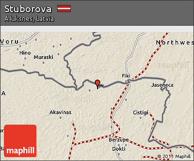 Shaded Relief 3D Map of Stuborova