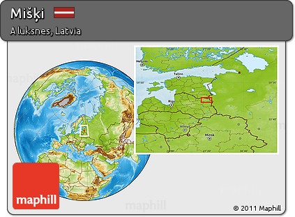 Physical Location Map of Mišķi