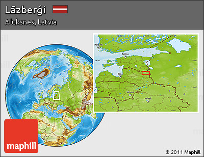 Physical Location Map of Lāzberģi