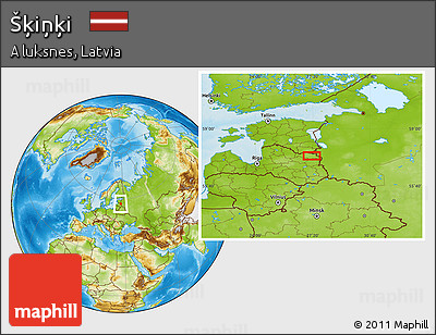 Physical Location Map of Šķiņķi