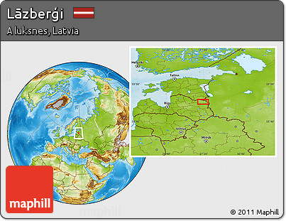 Physical Location Map of Lāzberģi
