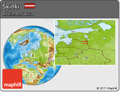Physical Location Map of Šķiņķi