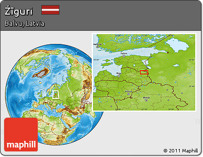 Physical Location Map of Žīguri