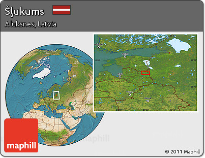 Satellite Location Map of Šļukums