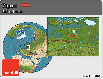 Satellite Location Map of Žīguri