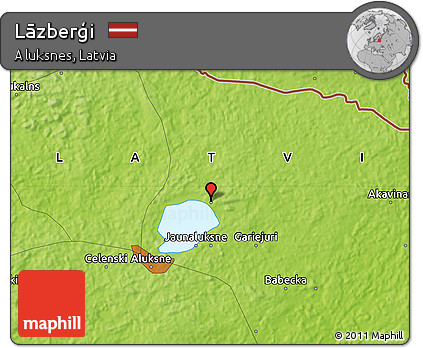 Physical Map of Lāzberģi