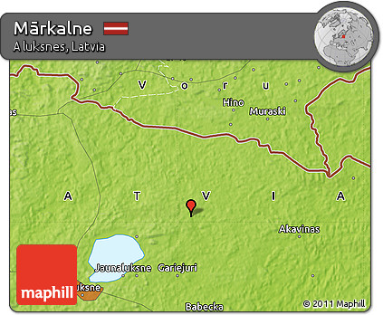 Physical Map of Mārkalne