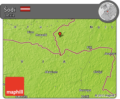 Physical Map of Šodi