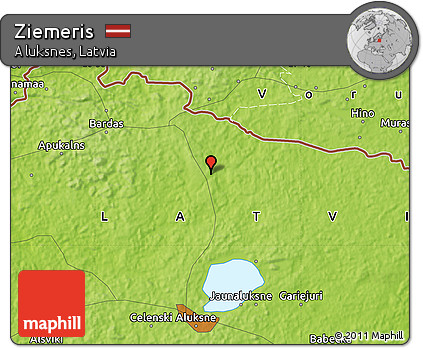 Physical Map of Ziemeris
