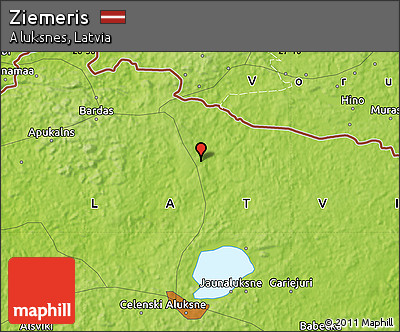 Physical Map of Ziemeris