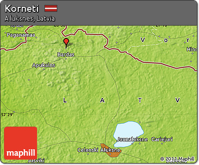 Physical Map of Korneti