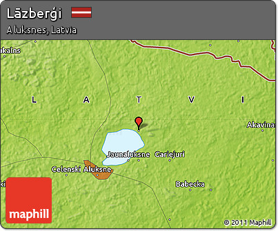 Physical Map of Lāzberģi