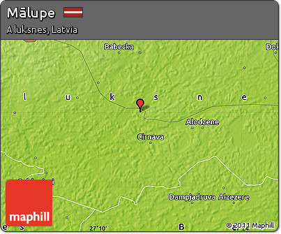 Physical Map of Mālupe