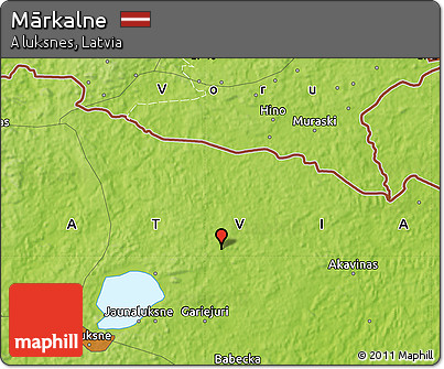 Physical Map of Mārkalne