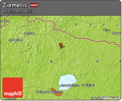 Physical Map of Ziemeris