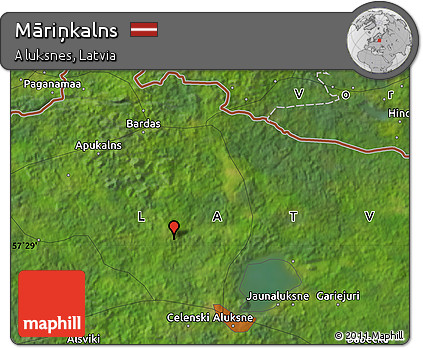 Satellite Map of Māriņkalns