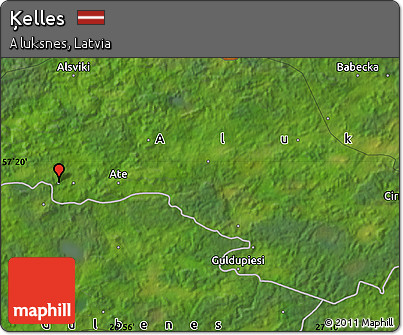 Satellite Map of Ķelles