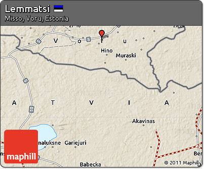 Shaded Relief Map of Lemmatsi