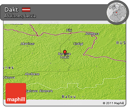 Physical Panoramic Map of Dakt